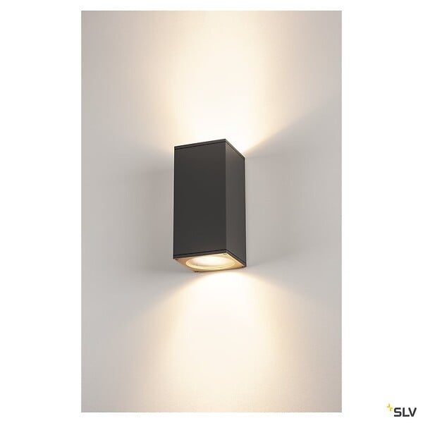 SLV - Applique extérieure SLV BIG THEO UP/DOWN, anthracite, GU10/QPAR111, 2x 75W max, IP44 - large