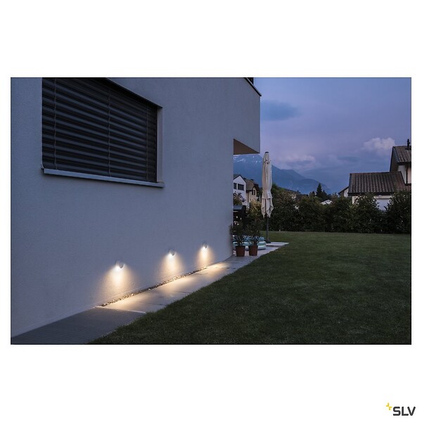 SLV - Applique extérieure SLV PEMA®, blanc, avec LED intégré, 4,7W, 3000K, IP44 - large