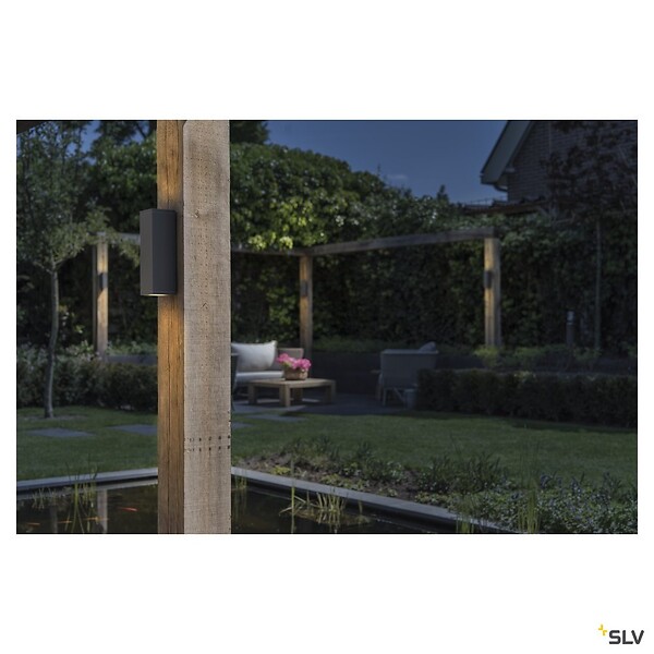 SLV - Applique extérieure SLV THEO UP/DOWN, anthracite, GU10/QPAR51, 2x 35W max, IP44 - large