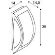 SLV - Applique extérieure SLV MERIDIAN, gris, E27, 25W max, IP54 - vignette