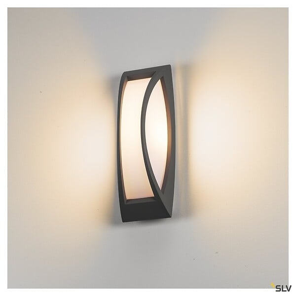SLV - Applique extérieure SLV MERIDIAN, anthracite, E27, 25W max, IP54 - large
