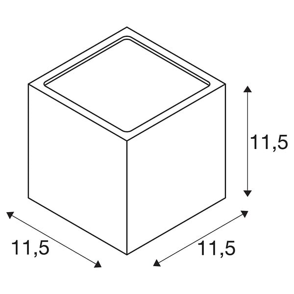 SLV - Applique extérieure SLV SITRA CUB, blanc, GX53/TCR-TSE, 2x 9W max, IP44 - large