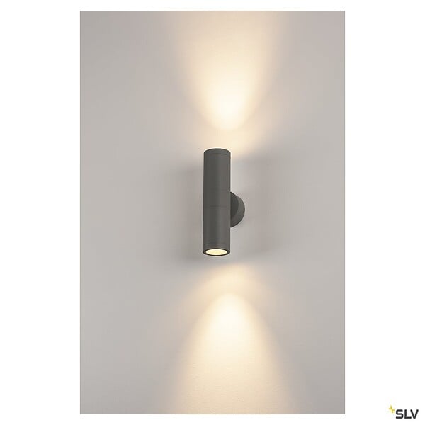 SLV - Applique extérieure SLV ASTINA, GU10/TCR50-SE, 2x 11W max, IP44 - Anthracite - large