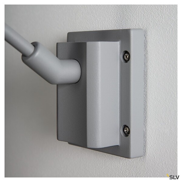 SLV - Spot sur tige extérieur SLV MYRA DISPLAY pour éclairage enseigne, courbe, gris, GU10/QPAR51, 50W - large
