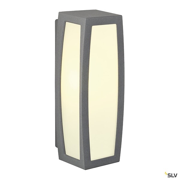 SLV - Applique extérieure SLV MERIDIAN BOX, diffuseur opalescent/anthracite, E27, 25W max, IP54 - large