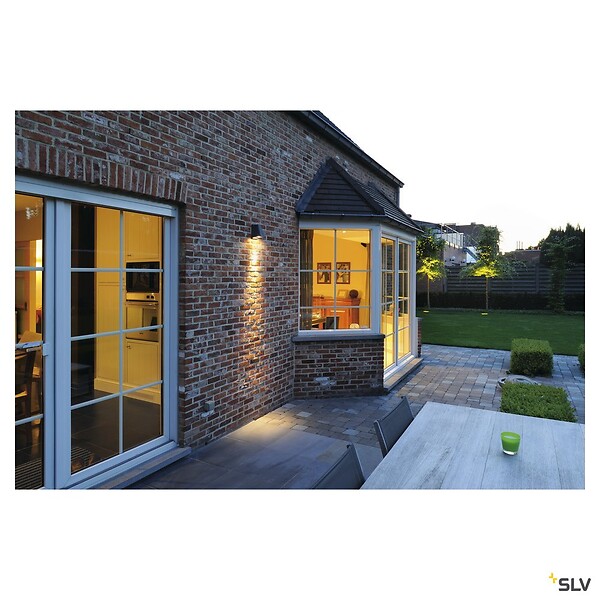 SLV - Applique extérieure SLV WALLYX, anthracite, GU10/QPAR51, 50W max, IP44 - large