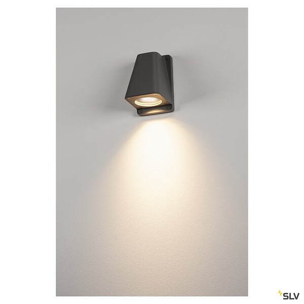 SLV - Applique extérieure SLV WALLYX, anthracite, GU10/QPAR51, 50W max, IP44 - large