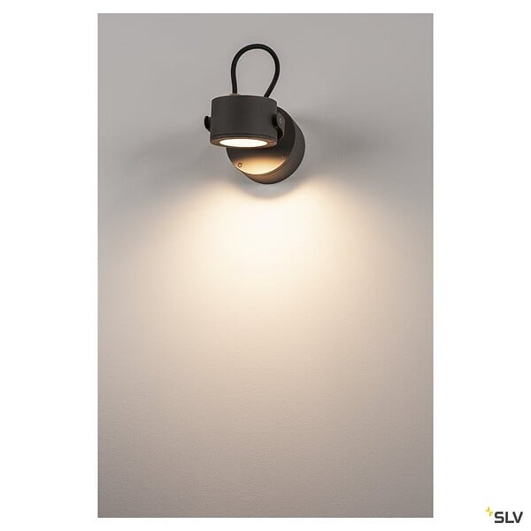 SLV - Applique et plafonnier extérieur SLV SITRA 360, anthracite, GX53/TCR-TSE, 9W max, IP44 - large