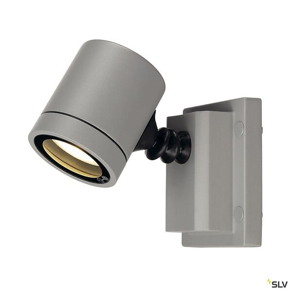 SLV - Applique et plafonnier extérieur SLV MYRA, simple, gris, GU10/QPAR51, 50W max, IP55 - large