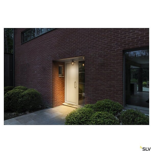 SLV - Plafonnier extérieur SLV MOLAT, anthracite, E27, 60W max, IP44 - large