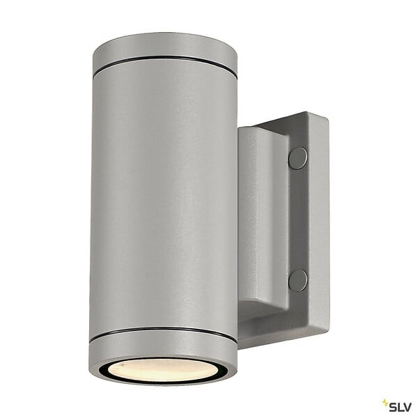 SLV - Applique extérieure SLV MYRA UP/DOWN, gris, GU10/QPAR51, 2x 35W max, IP55 - large