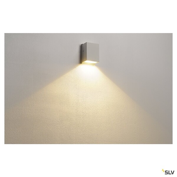 SLV - Applique extérieure SLV BIG QUAD, blanc avec LED intégrée, 4,5W, 3000K, IP44 - large