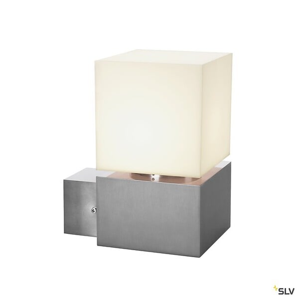 SLV - SQUARE WL, applique extérieure, alu brossé, E27 max. 20W, IP44 - large