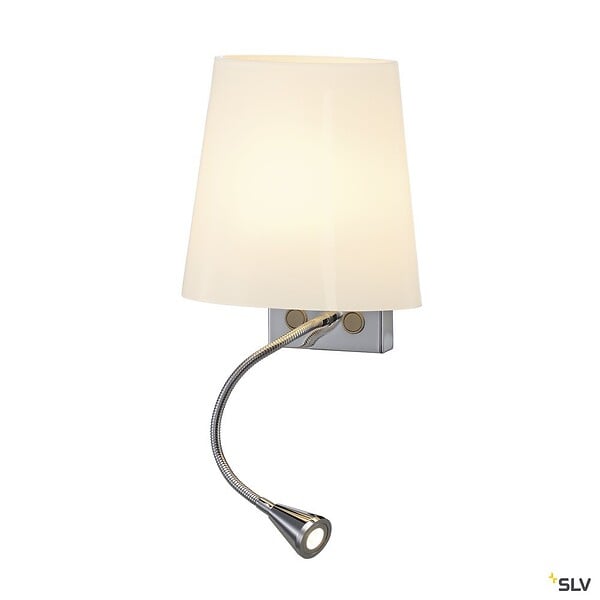 SLV - COUPA FLEX LED applique, chrome, verre satiné, 1xG9 max. 40W, 3W LED - large