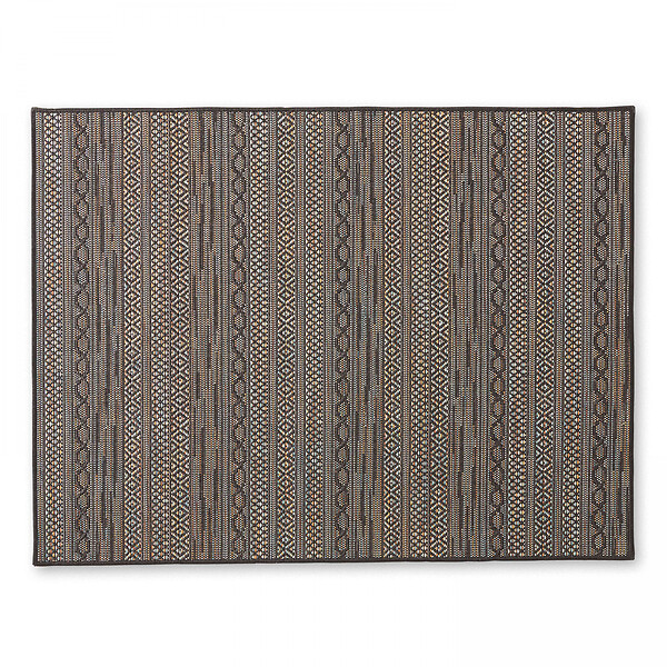 OVIALA - Tapis rectangulaire en polypropylène 120x160 cm noir - Urda - large