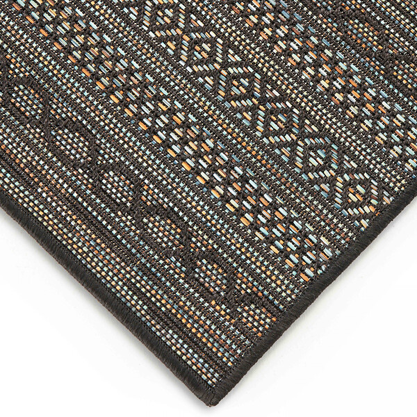OVIALA - Tapis rectangulaire en polypropylène 120x160 cm noir - Urda - large