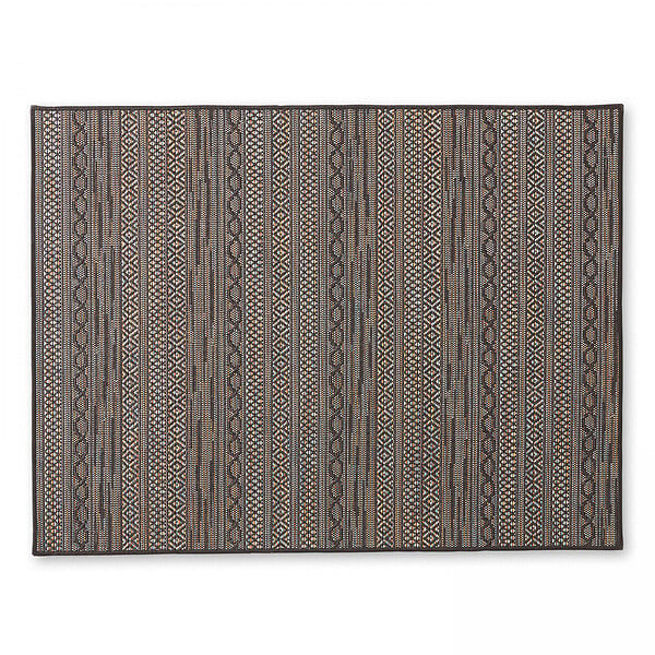OVIALA - Tapis rectangulaire en polypropylène 160x230 cm noir - Urda - large