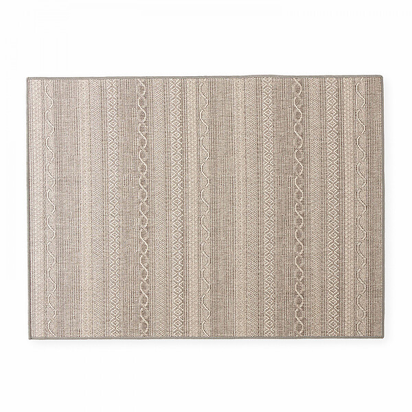 OVIALA - Tapis rectangulaire en polypropylène 120x160 cm gris - Urda - large