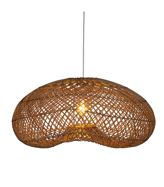 ATMOSPHERA - Luminaire Suspension en Rotin naturel L 68 cm - large