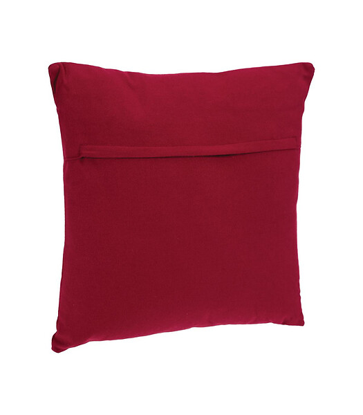 ATMOSPHERA - Coussin déhoussable en Coton Rouge 38 x 38 cm - large