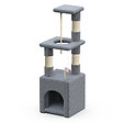 VOUNOT - Arbre à Chat 88cm avec Corde Griffoir Plateforme Niche Gris - vignette