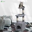 VOUNOT - Arbre à Chat 88cm avec Corde Griffoir Plateforme Niche Gris - vignette