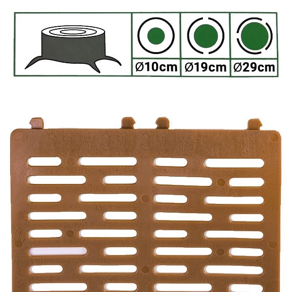 GT GARDEN - Lot de 3 manchons de protection marron pour troncs d'arbre - large