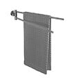 WENKO - Porte-serviettes mural acier inoxydable Bosio Argent 2 bras - vignette