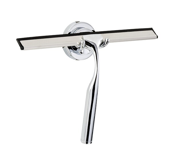 WENKO - Raclette de douche Terni chromée - Fixation murale - large