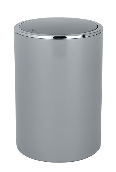 WENKO - Poubelle à couvercle oscillant 5L - Série Inca - Gris - large
