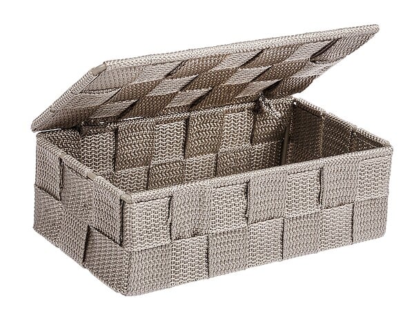 WENKO - Boîte rangement Adria avec couvercle PM taupe - large