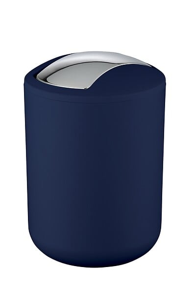 WENKO - Poubelle plastique Brasil S - Bleu foncé - 2 L - large