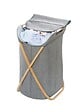 WENKO - Panier à linge - Bambou - Bahari - Gris - 79 L - vignette