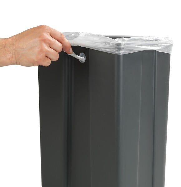 WENKO - Poubelle à suspendre 12l gris - large