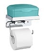 WENKO - Dérouleur papier WC inox 2 en 1 - vignette
