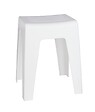 WENKO - Tabouret de salle de bain plastique Kumba - Blanc - vignette