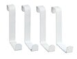 WENKO - Crochets de porte acier - Blanc mat lot 4 - Feuillure 2/4cm - vignette