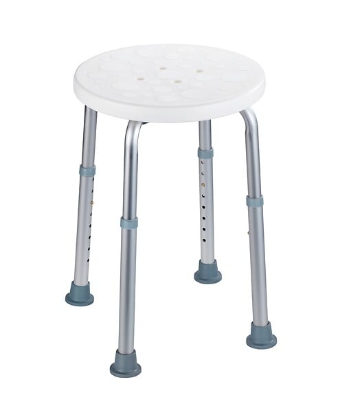 WENKO - Tabouret de bain Secura - Repliable - Assise ronde - Max. 120kg - large