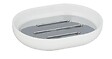 WENKO - Porte-savon Posa - Plastique chromé - Blanc - vignette