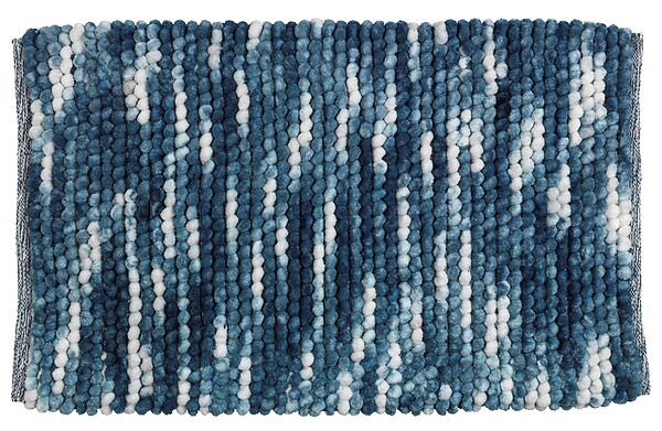 WENKO - Tapis de bain Urdu bleu - 60x90cm - large