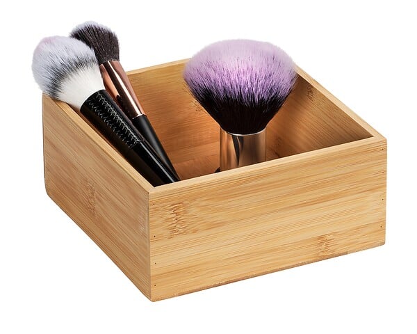 WENKO - Boîte de rangement carrée - Bambou - Terra 15x15x7,5cm - large