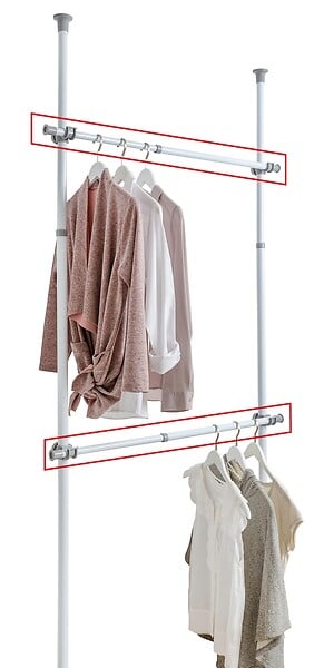 WENKO - Barre à vêtements HERKULES 2 pcs. 75-128cm - large