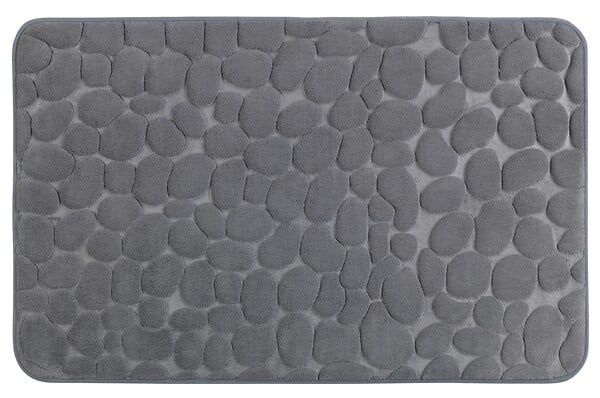 WENKO - Tapis de bain Memory Foam Pebbles - Gris - 50x80cm - large