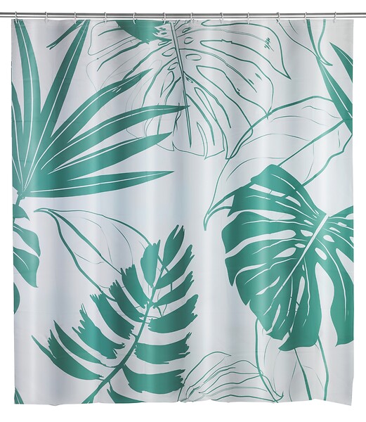WENKO - Rideau de douche Brasil vert PEVA - 180x200cm - large