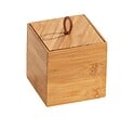 WENKO - Boîte rangement bambou - Terra - avec couvercle - 9x9x9cm - vignette