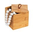 WENKO - Boîte rangement bambou - Terra - avec couvercle - 9x9x9cm - vignette