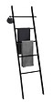 WENKO - Porte-serviettes sur pied - Bambou - Suri - Noir - 5 barres - vignette