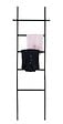 WENKO - Porte-serviettes sur pied - Bambou - Suri - Noir - 5 barres - vignette