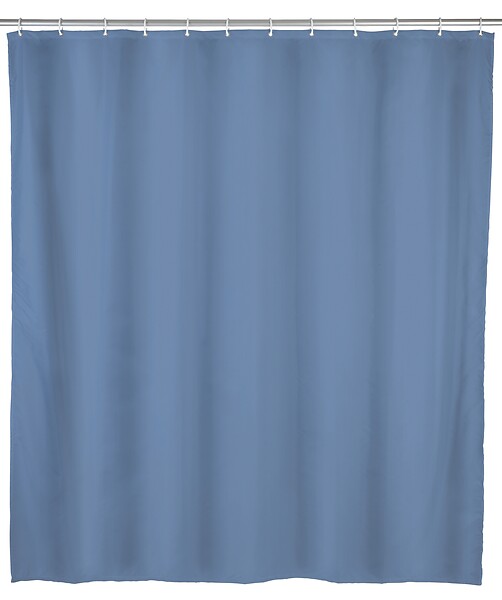 WENKO - Rideau de douche PEVA uni - Bleu gris - 180x200cm - large
