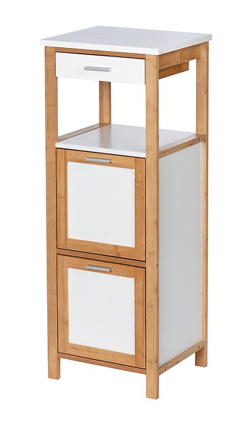 WENKO - Étagère 2 compartiments avec tiroir Finja - L.34xH.89xP.30cm - large